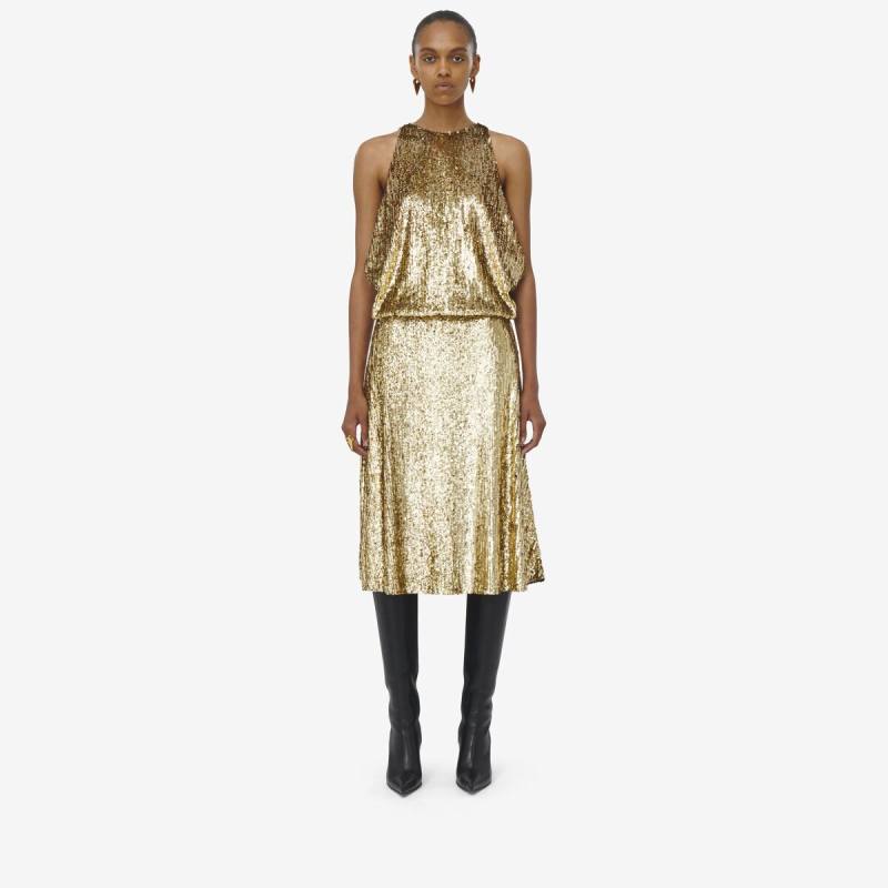 ALEXANDER MCQUEEN - Draped Sequin Dress - Item 813479QZAN67007